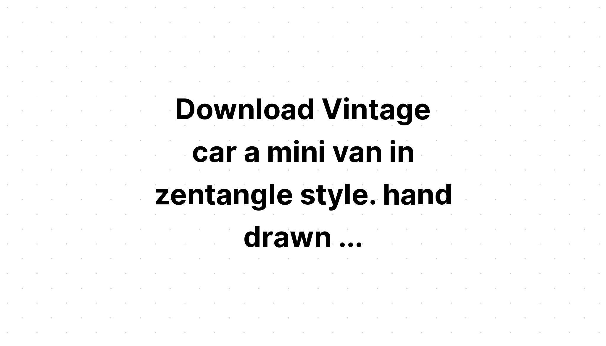 Download Zentangle Hippie Van SVG File